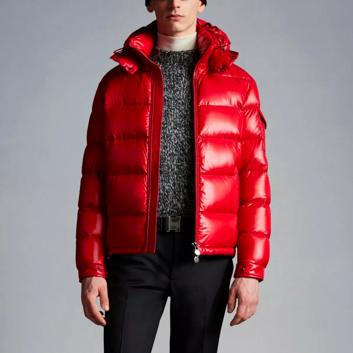 Glossy Hoodie Puffer Jacket