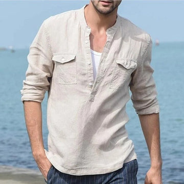 Cotton Linen Long Sleeve Shirt