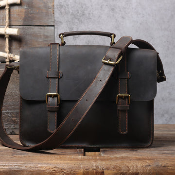 Leather Shoulder Messenger Bag