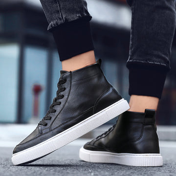 High-Top Leather Sneaker