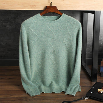 Round Neck Cashmere Jacquard Sweater