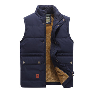 Down Vest with Fleece Lining