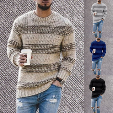 Casual Striped Knitted Sweater