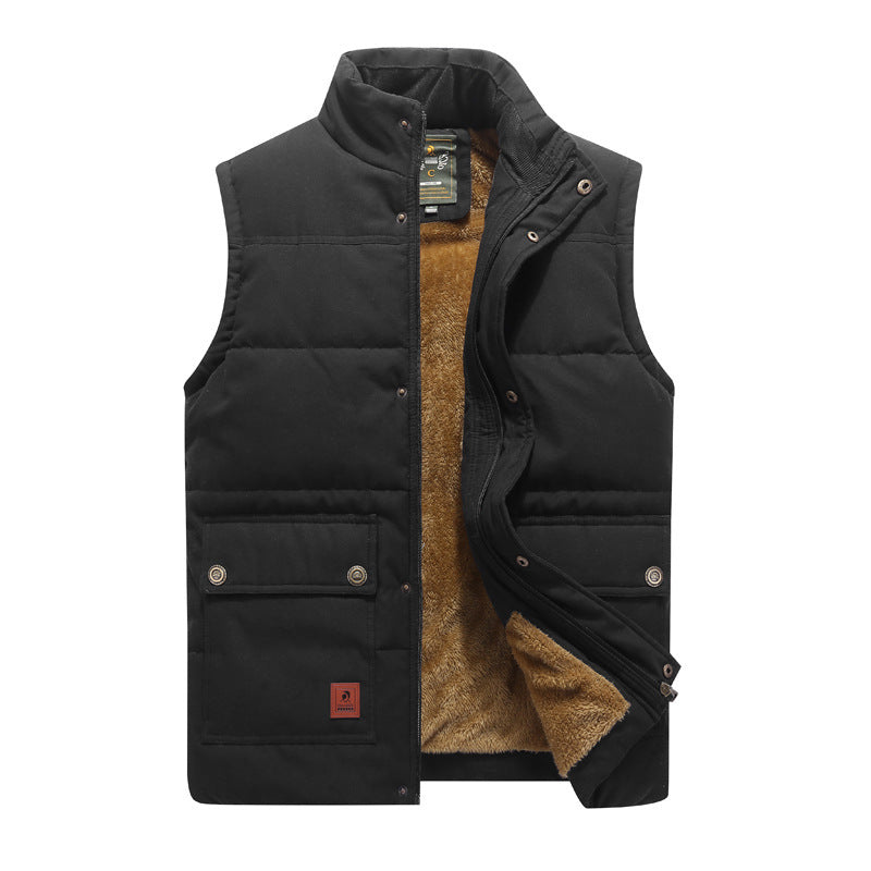 Down Vest with Fleece Lining