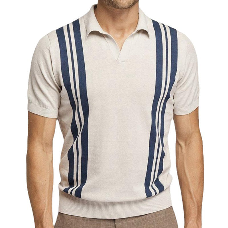 Short-sleeved Sweater Polo Shirt