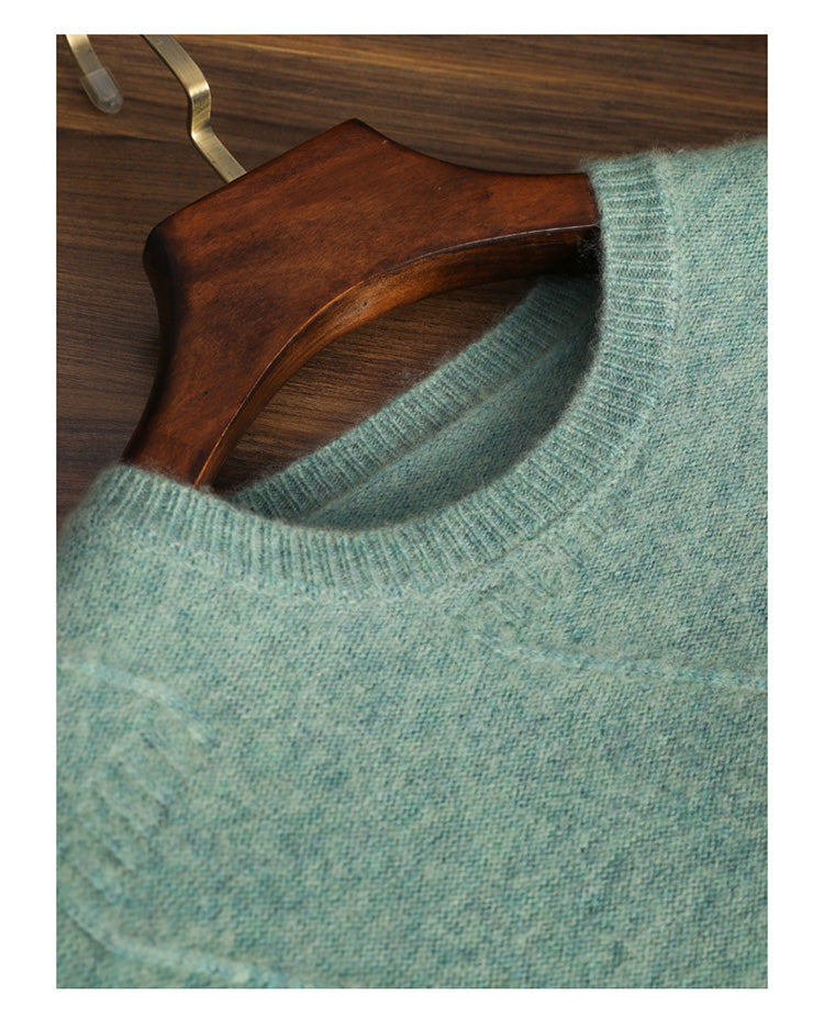 Round Neck Cashmere Jacquard Sweater