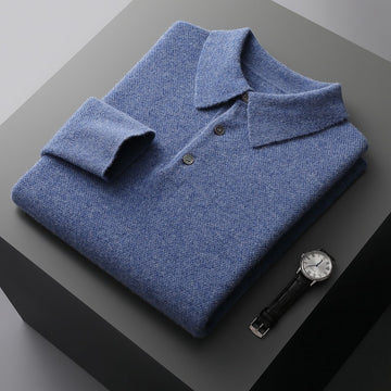 Long Sleeve Cashmere straight point collar Pullover