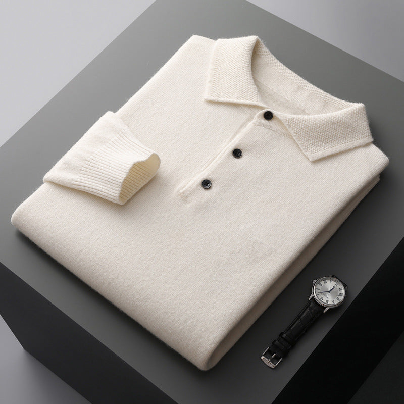 Long Sleeve Cashmere cutaway collar Pullover